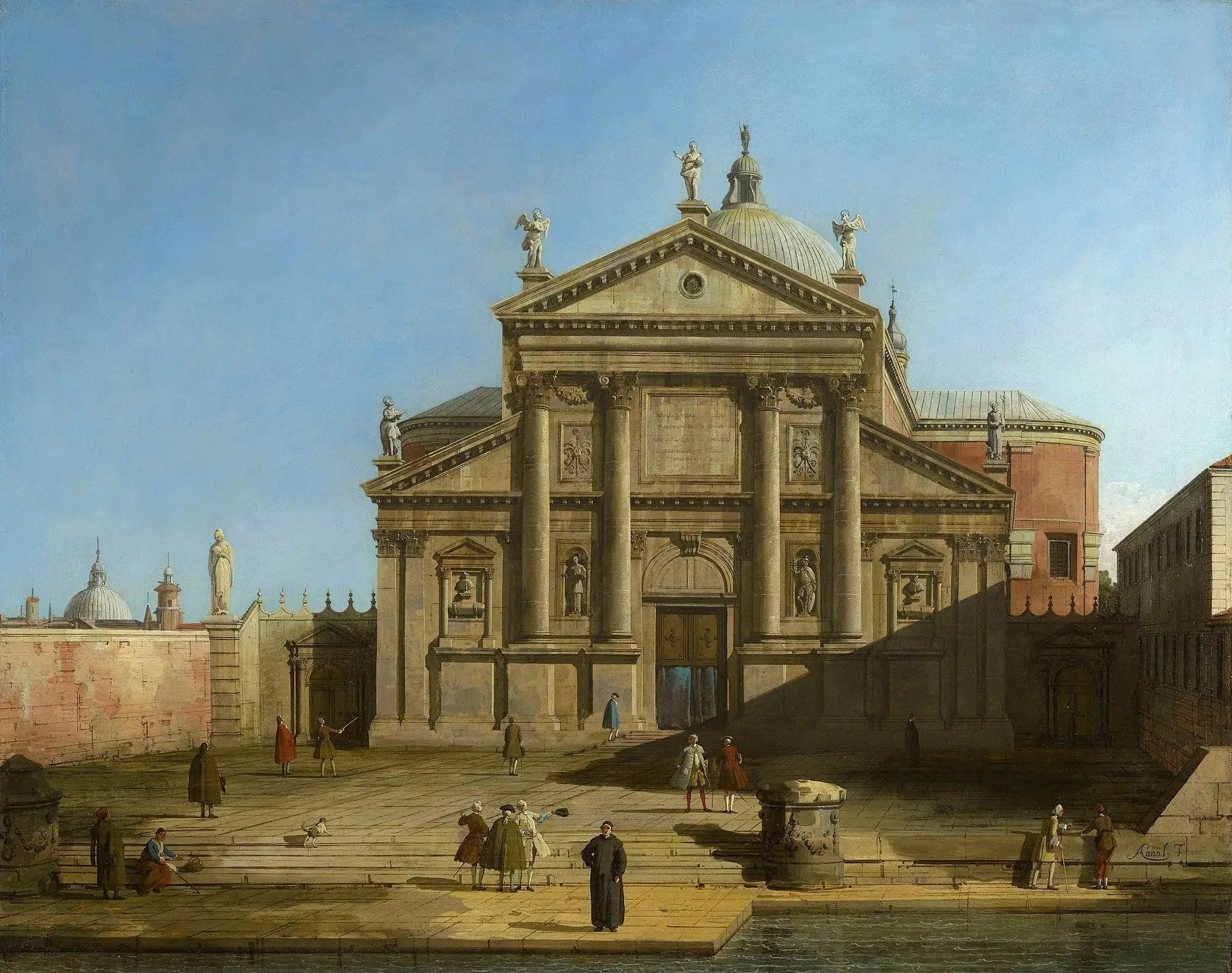 Venise : Capriccio de San Giorgio Maggiore - Canaletto image 1 reproduction artisanale de tableau