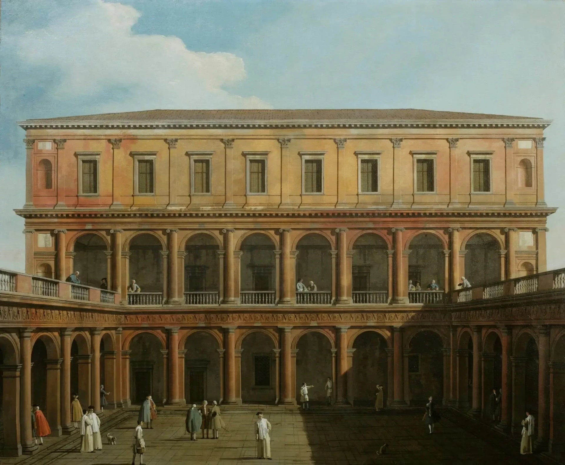 Venise : capriccio du monastère des chanoines du Latran - Canaletto image 1 tableau peint à l’huile sur toile