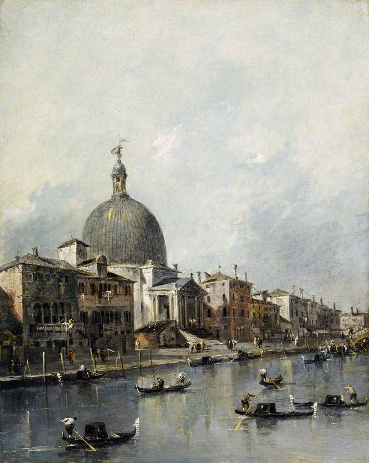 Venedig, die Kirche San Simeone Piccolo am Canal Grande - Francesco Guardi