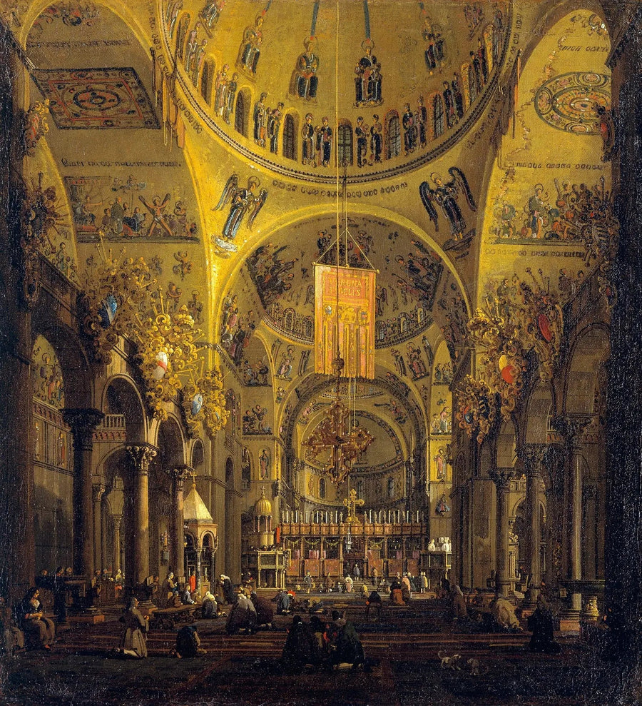 Venedig : das Innere von San Marco am Tag - Canaletto