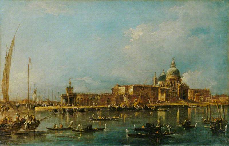 Venedig: Die Dogana mit Santa Maria della Salute - Francesco Guardi