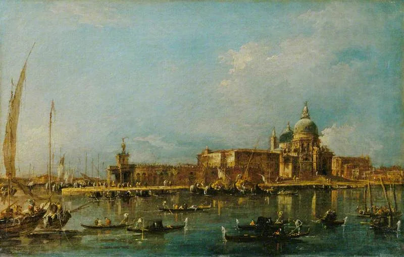 Venedig: Die Dogana mit Santa Maria della Salute - Francesco Guardi