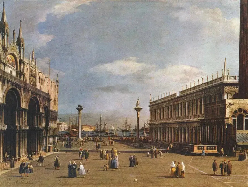 Venedig : die Piazzeta und die San Marco Bibliothek - Canaletto