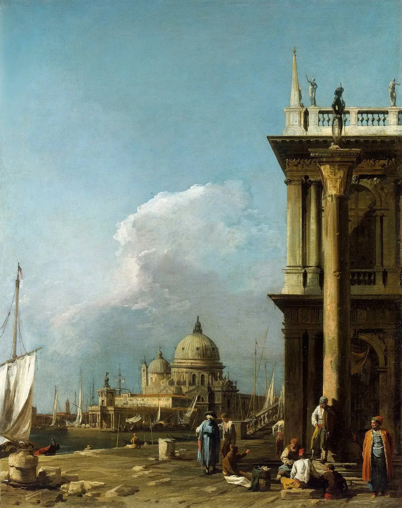 Venedig : die Piazzetta in Richtung Santa Maria della Salute - Canaletto