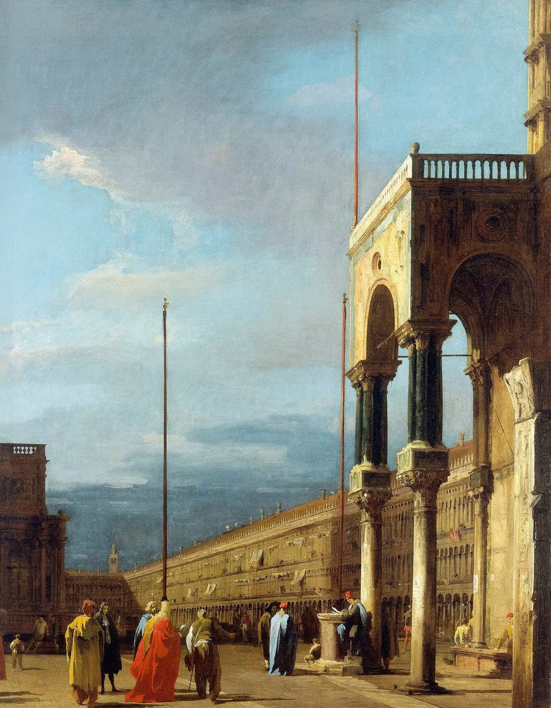 Venedig : der Markusplatz von einer Ecke der Basilika aus - Canaletto