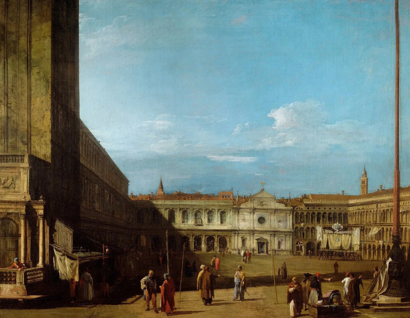 Venedig : der Markusplatz in Richtung San Geminiano - Canaletto