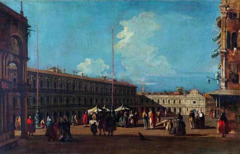 Venedig : der Markusplatz nach Westen gesehen - Canaletto