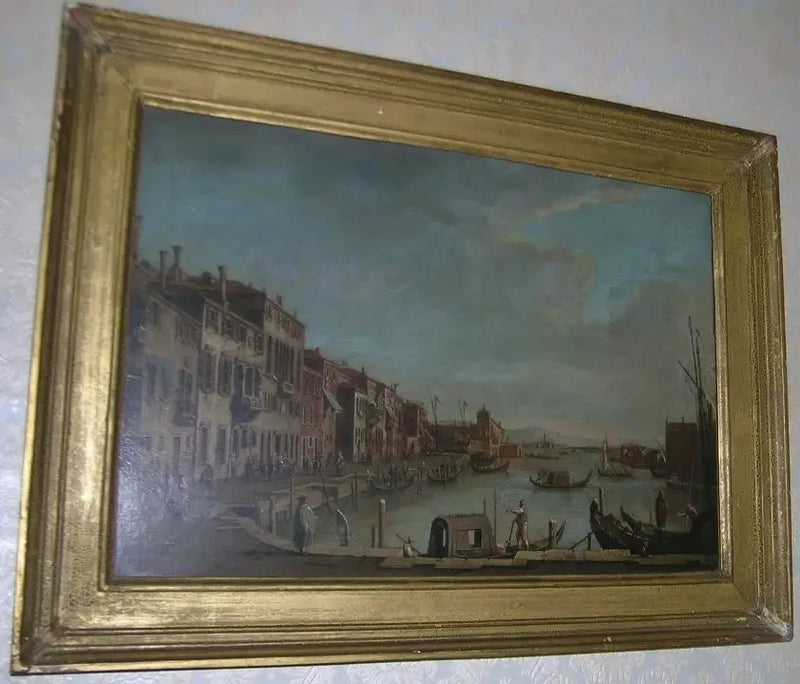 Venedig : der Kanal von Santa Chiara zur Lagune - Canaletto