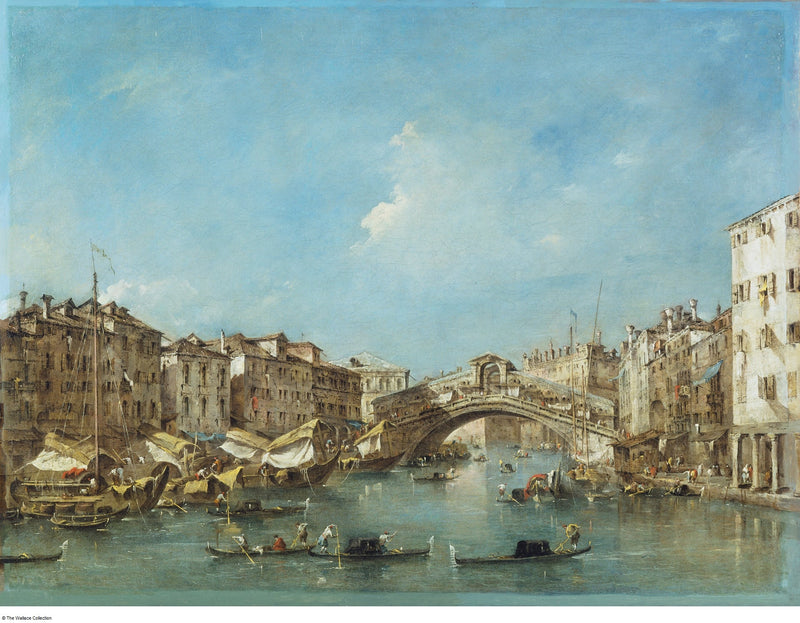 Venedig: Der Große Kanal mit der Riva del Vin und der Rialto-Brücke - Francesco Guardi