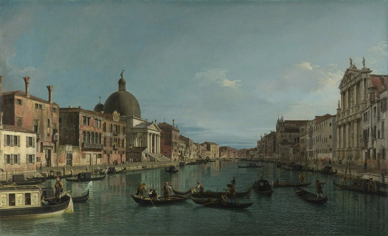 Venedig : Der Canal Grande mit San Simeone Piccolo - Canaletto