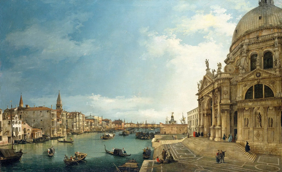 Venedig : der Große Kanal mit Santa Maria della Salute, in Richtung des Bacino - Canaletto