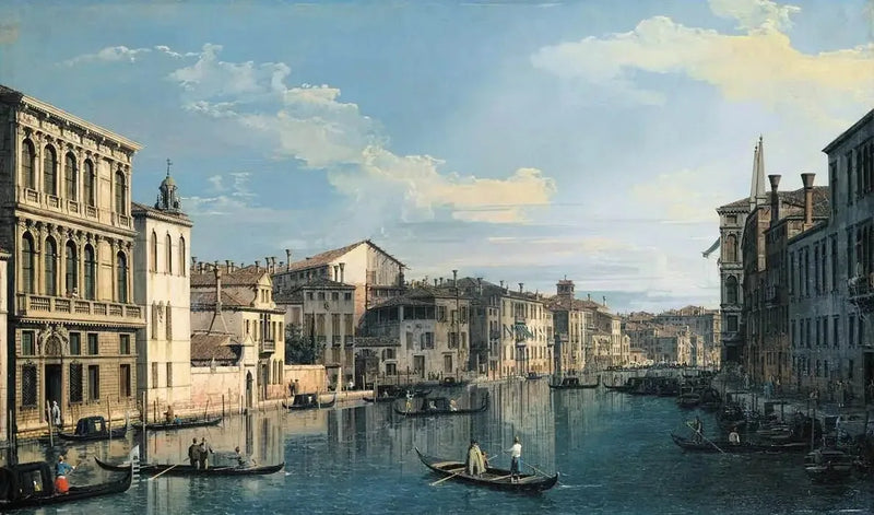 Venedig : Der Große Kanal vom Flangini-Palast zur Kirche San Marcuola - Canaletto