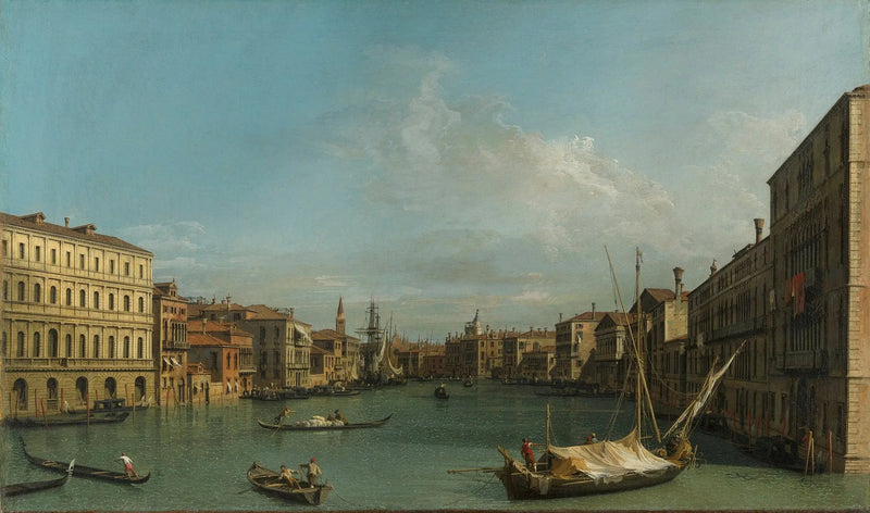 Venedig : Der Große Kanal des Palastes Foscari in Richtung Carità - Canaletto