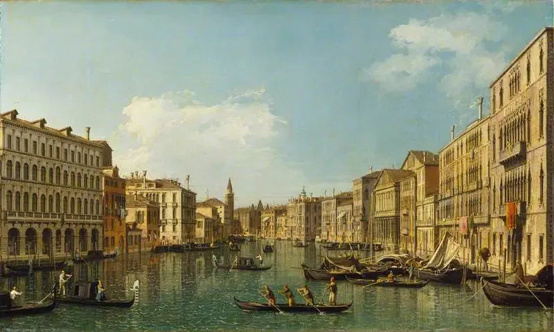 Venedig : Der Große Kanal des Palazzo Foscari in der Carità - Canaletto