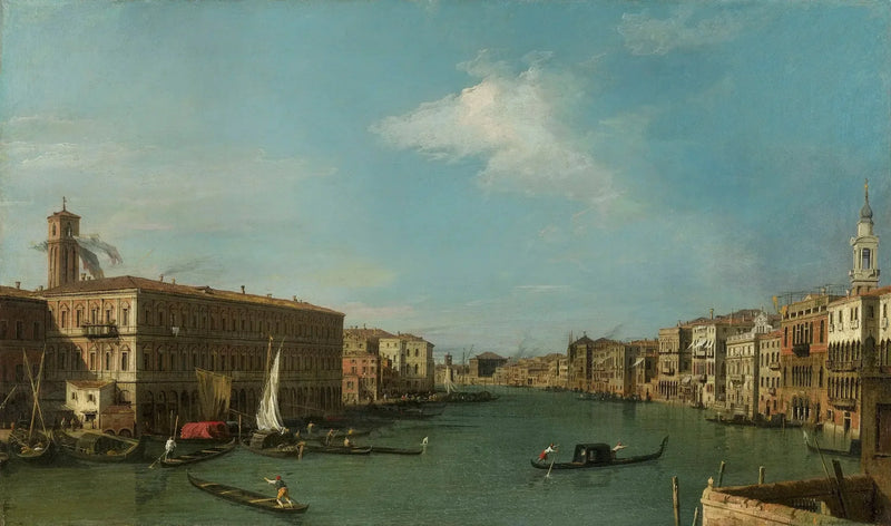 Venedig : Der Grand Canal nach Norden vom Rialto aus - Canaletto