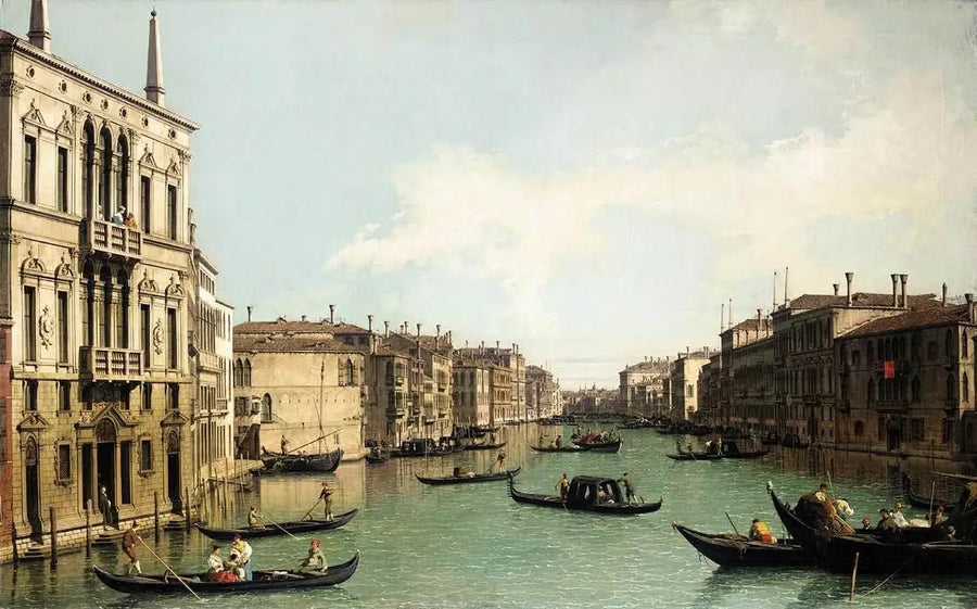 Venedig: Der Große Kanal, in nordöstlicher Richtung vom Palast Balbi zur Rialto-Brücke - Canaletto