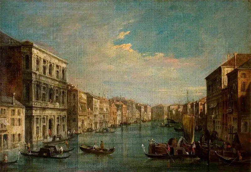 Venedig : Der Große Kanal südwestlich vom Palazzo Grimani gesehen - Canaletto