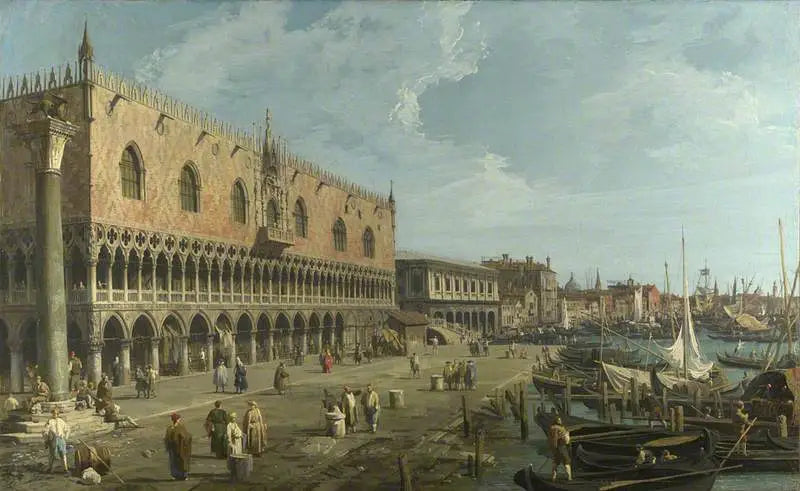 Venedig : der Dogenpalast und die Riva degli Schiavoni - Canaletto