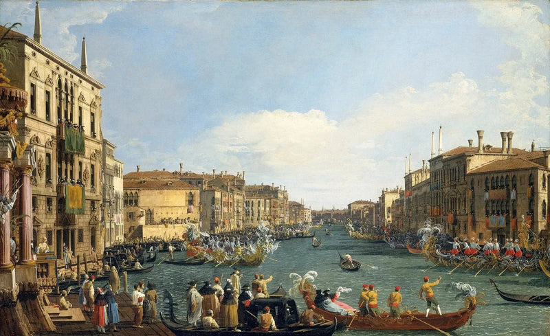 Venedig : Regatta auf dem Großen Kanal - Canaletto