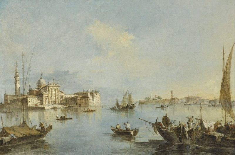 Venedig, Blick auf die Kirche San Giorgio Maggiore mit dem Ende der Giudecca - Francesco Guardi
