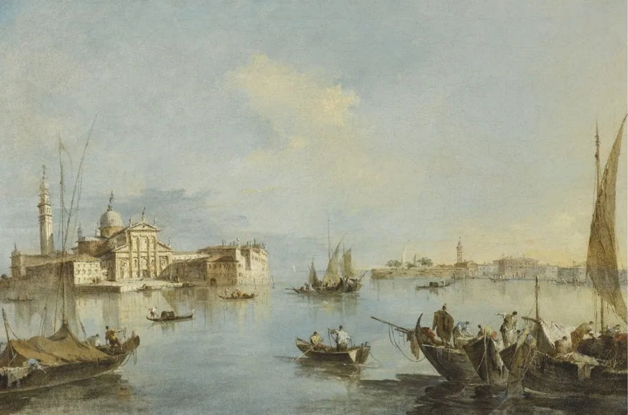 Venedig, Blick auf die Kirche San Giorgio Maggiore mit dem Ende der Giudecca - Francesco Guardi