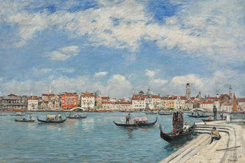 Venedig, Blick von San Giorgio - Eugène Boudin