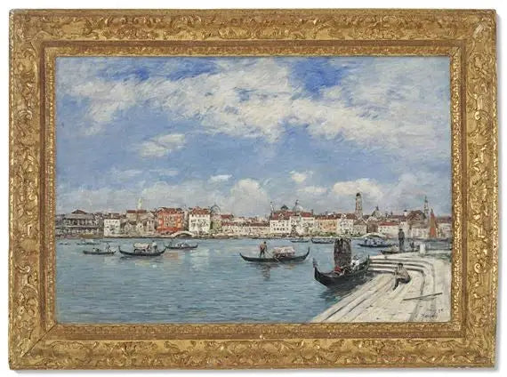 Venedig, Blick von San Giorgio - Eugène Boudin