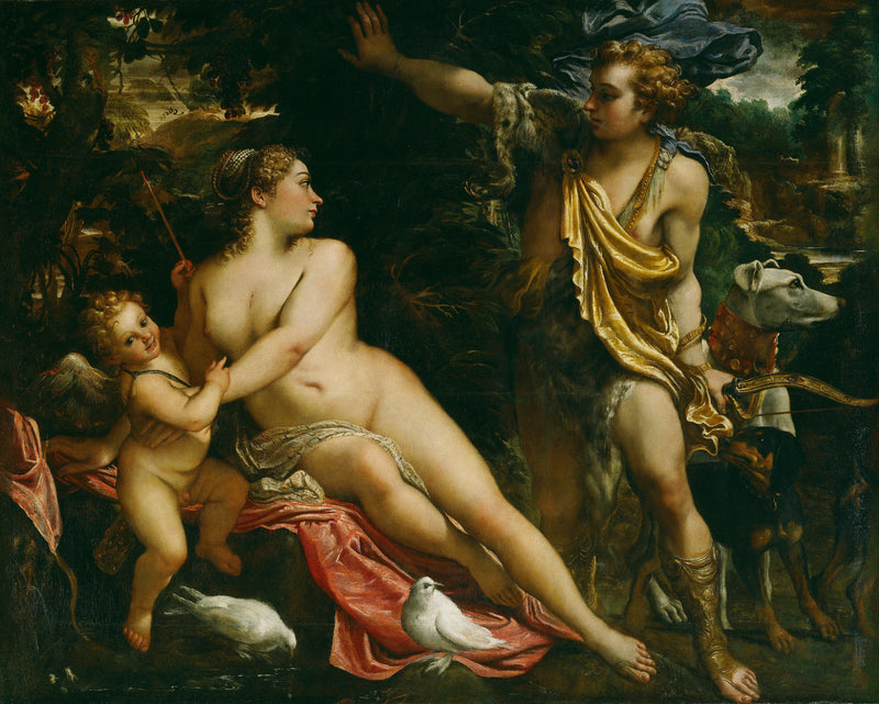 Venus, Adonis und Cupido - Annibale Carracci