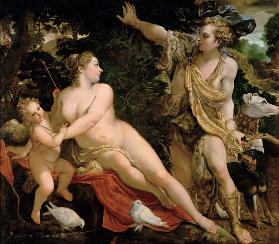 Venus, Adonis und Cupido - Annibale Carracci