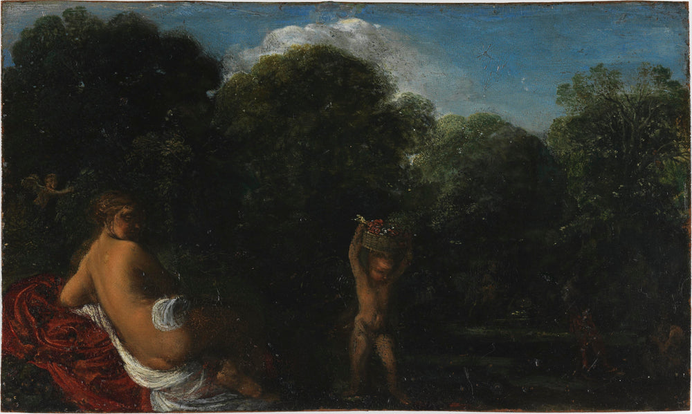 Vénus avec Cupidon - Adam Elsheimer image 1 reproduction artisanale de tableau