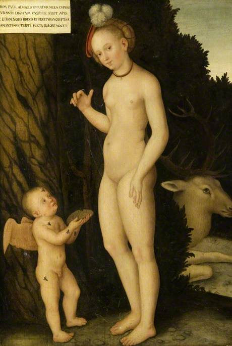 Venus mit Cupido, dem Honigdiebstahl, - Lucas Cranach der Ältere