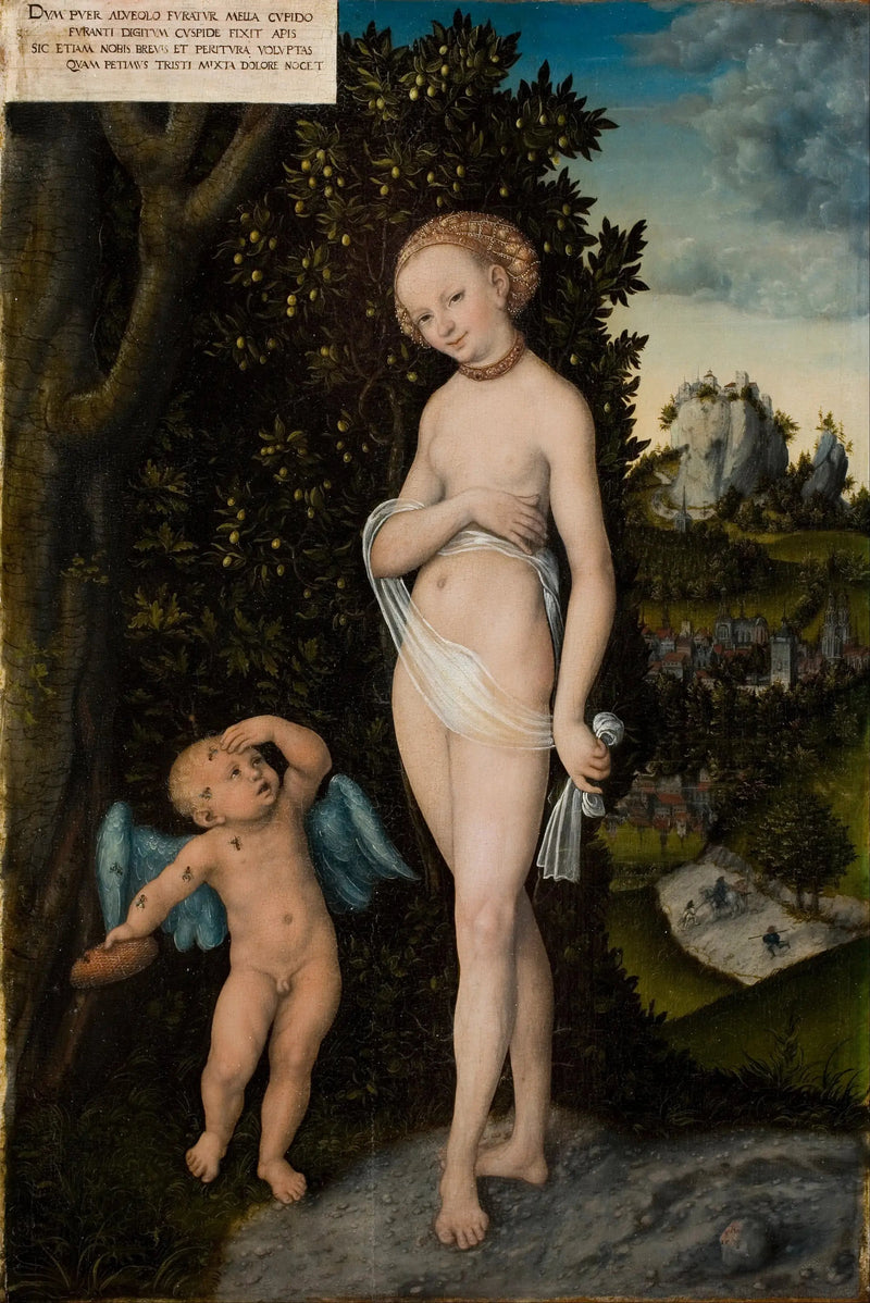 Venus mit Amor, dem Honigdiebin - Lucas Cranach der Ältere