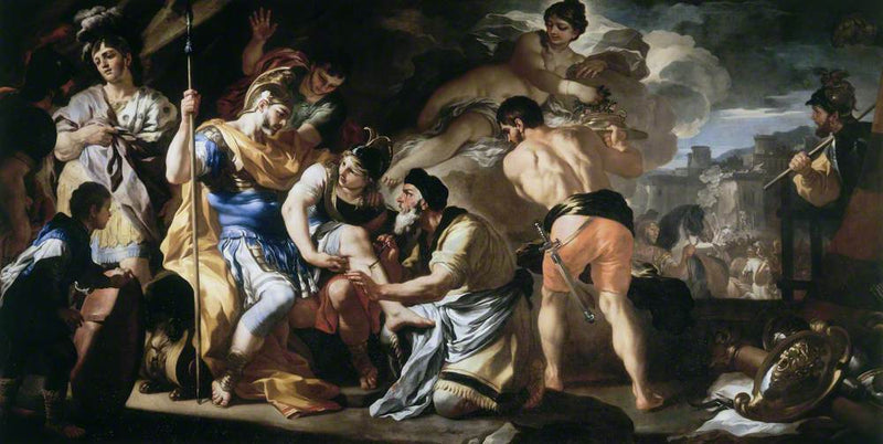 Venus mit Iapis, der den verwundeten Äneas heilt - Francesco Solimena