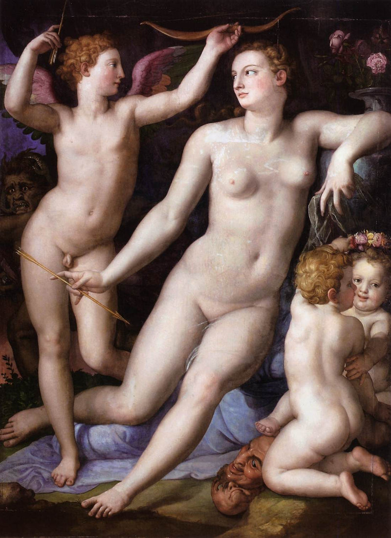 Venus, Amor und der Eifersucht - Bronzino