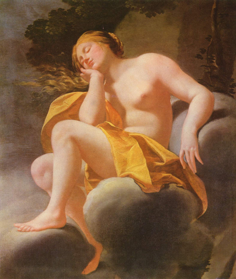 Schlummernde Venus auf den Wolken - Simon Vouet