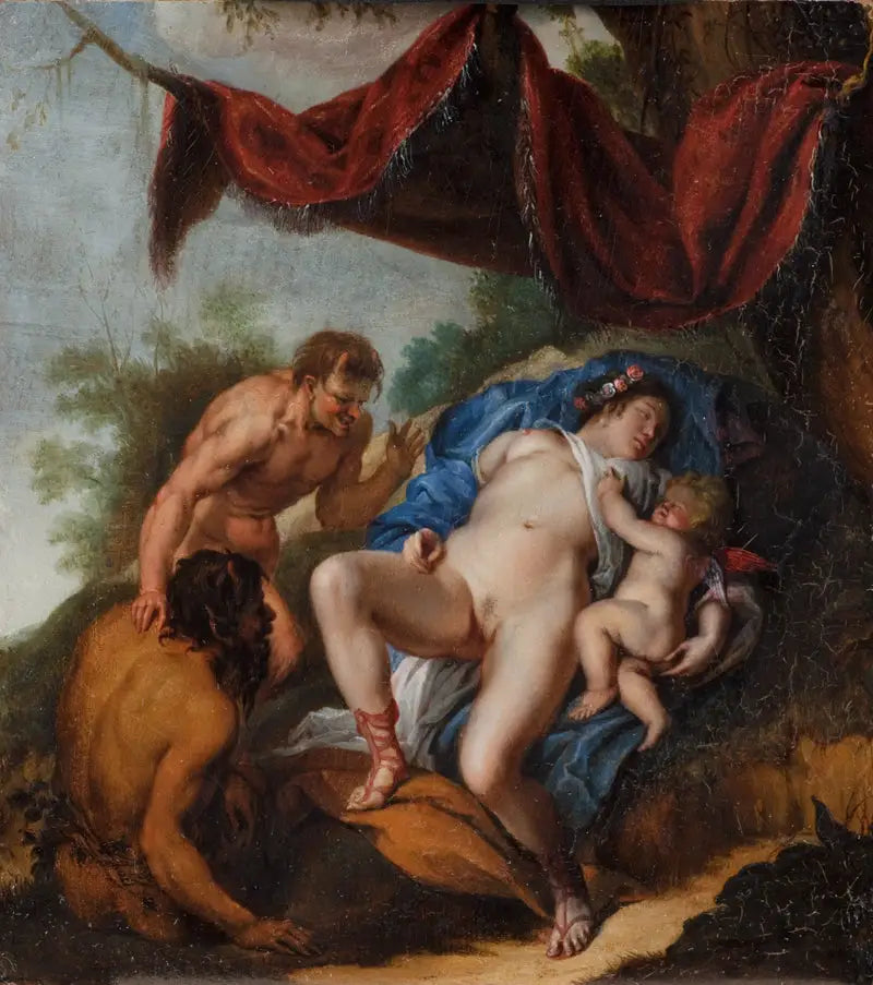 Schlafende Venus mit dem von Satyrn beobachteten Amor - Peter Paul Rubens