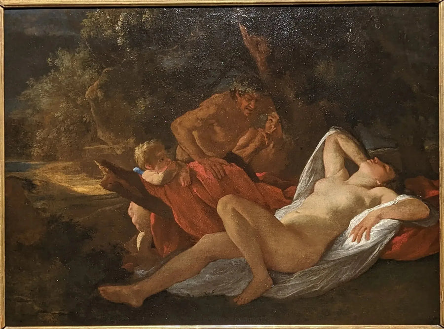 Venus beobachtet von zwei Satyrn - Nicolas Poussin