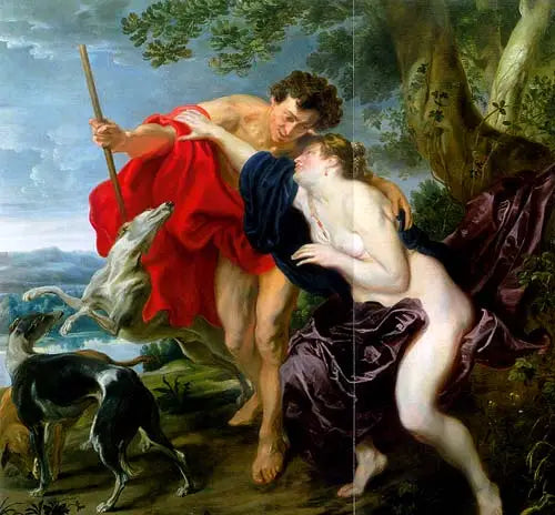 Venus versucht, Adonis am Jagen zu hindern - Antoine van Dyck