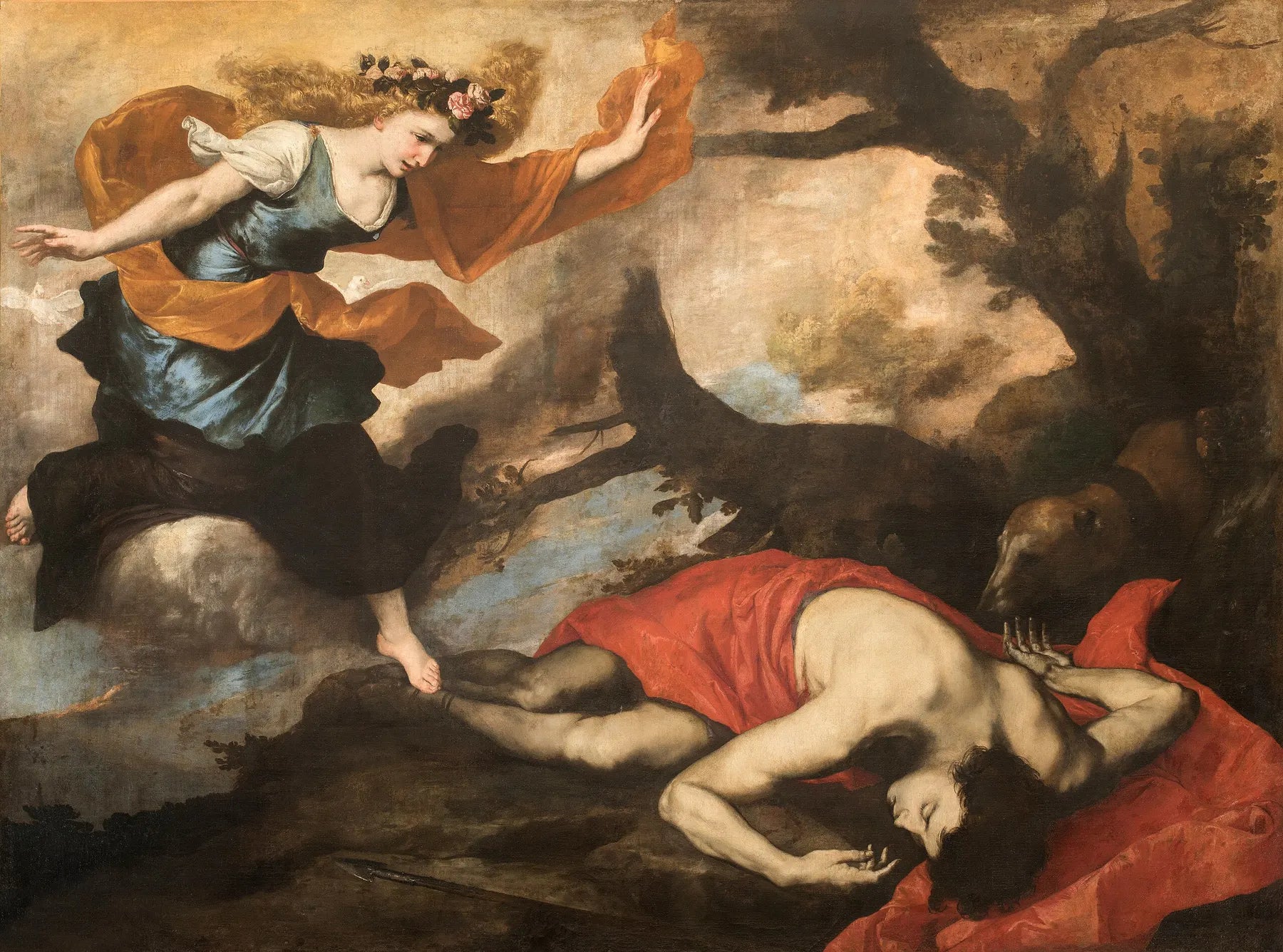 Vénus et Adonis - Jusepe de Ribera image 1 copie peinte à la main à l’huile