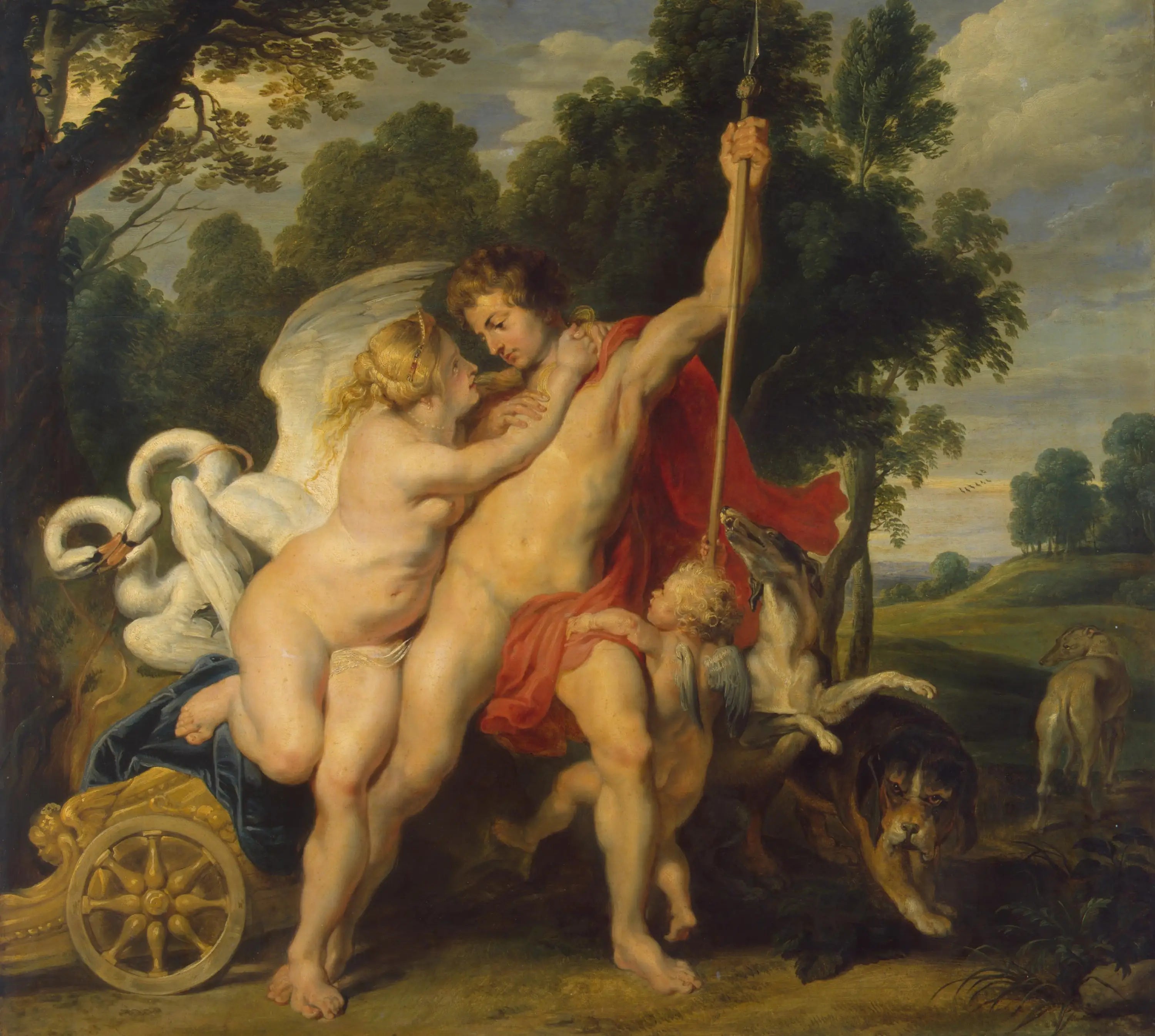 Vénus et Adonis - Peter Paul Rubens image 1 reproduction artisanale de tableau