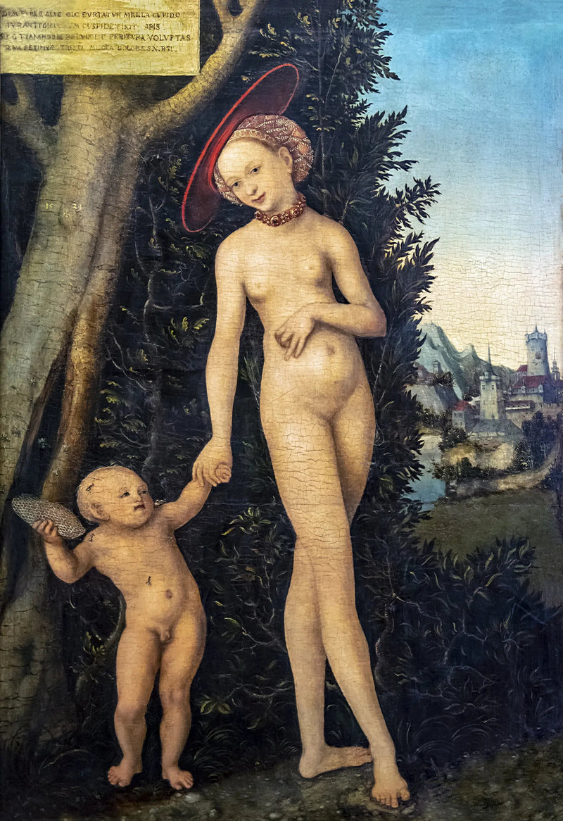 Venus und Amor fliegen Honig - Lucas Cranach der Ältere
