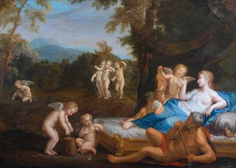 Vénus et Vulcain - Francesco Albani image 1 copie de tableau peinte à la main