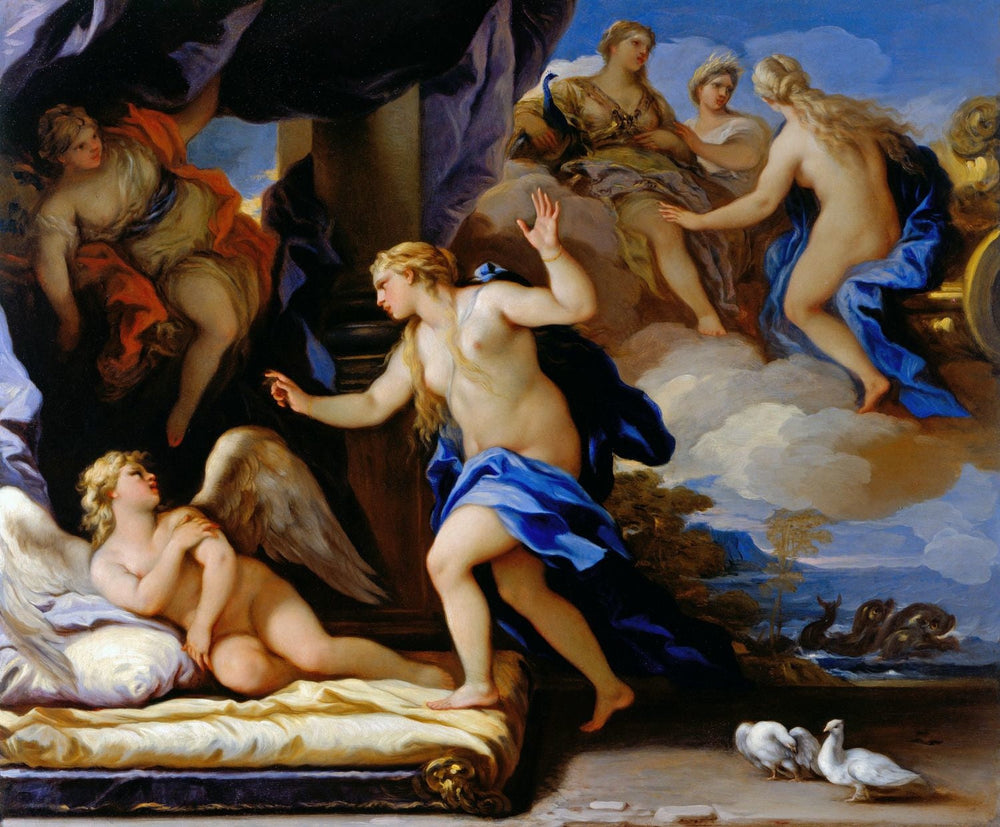 Vénus gronde Cupidon - Luca Giordano image 1 reproduction artisanale de tableau
