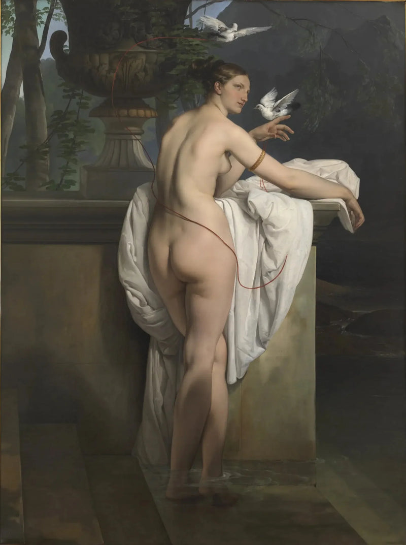 Venus spielt mit zwei Tauben - Francesco Hayez