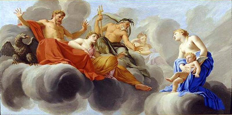 Venus präsentiert die Liebe an Jupiter - Eustache Le Sueur