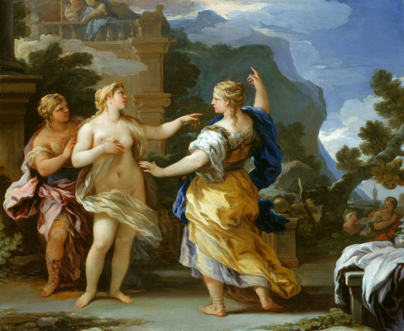 Venus bestraft Psyche mit einem Fleck - Luca Giordano
