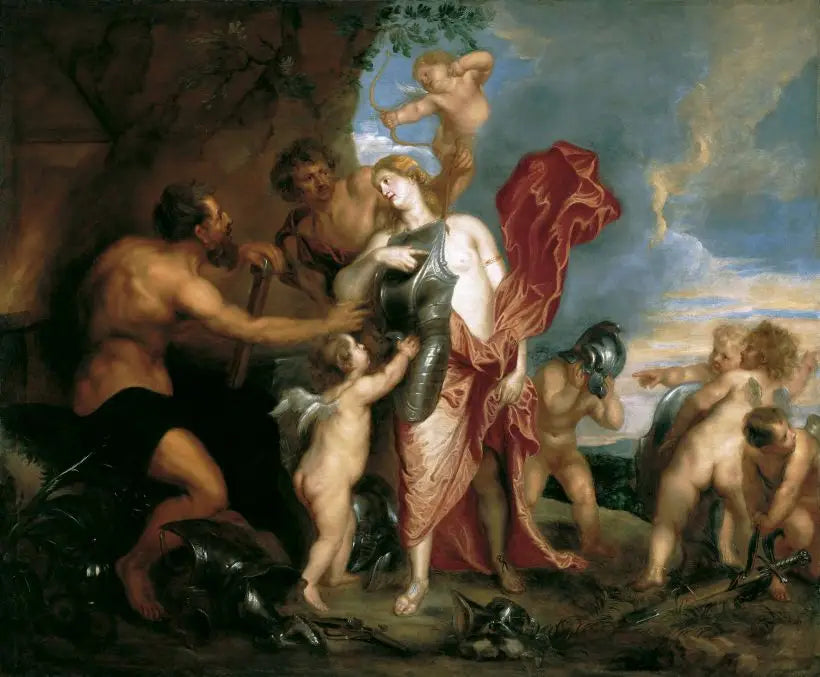 Venus empfängt die Waffen des Äneas von Vulkan - Antoine van Dyck
