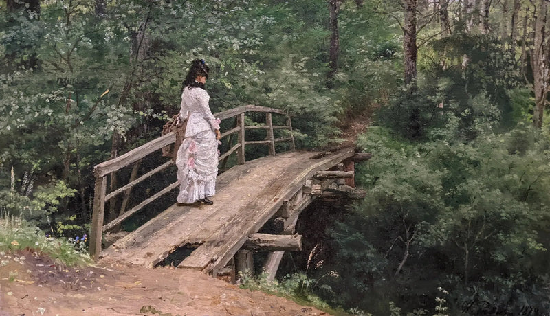 Véra Répine promenante im Park von Abramtsevo - Ilya Repin