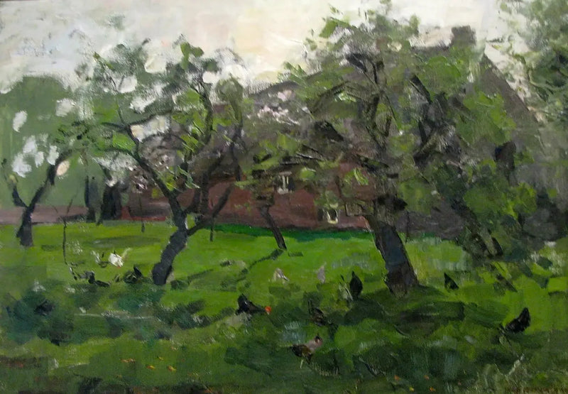 Obstgarten mit Hühnern - Piet Mondrian