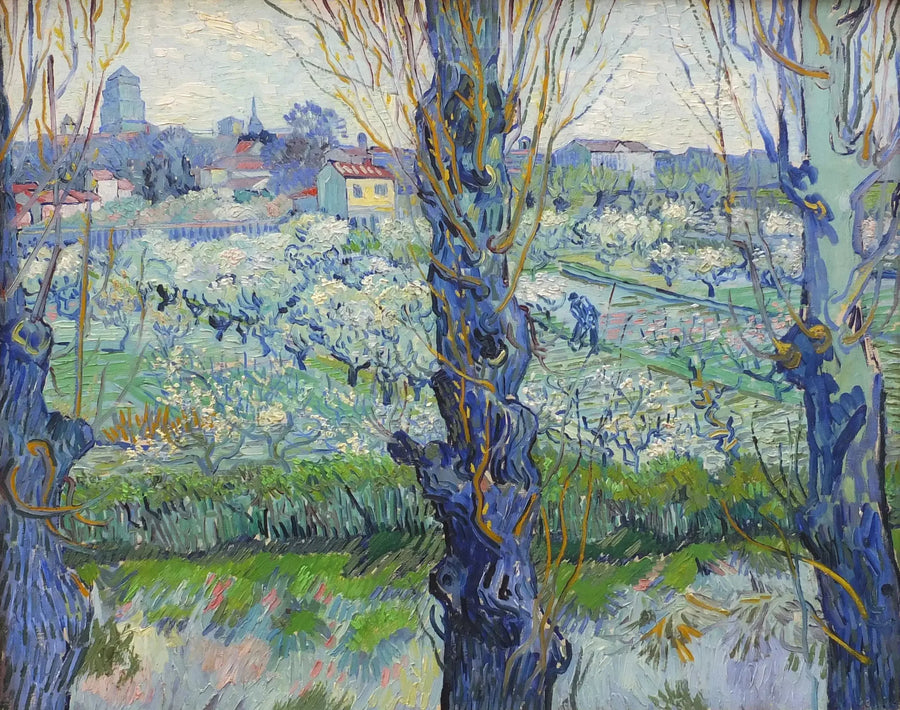 Blühender Obstgarten mit Blick auf Arles - Vincent van Gogh